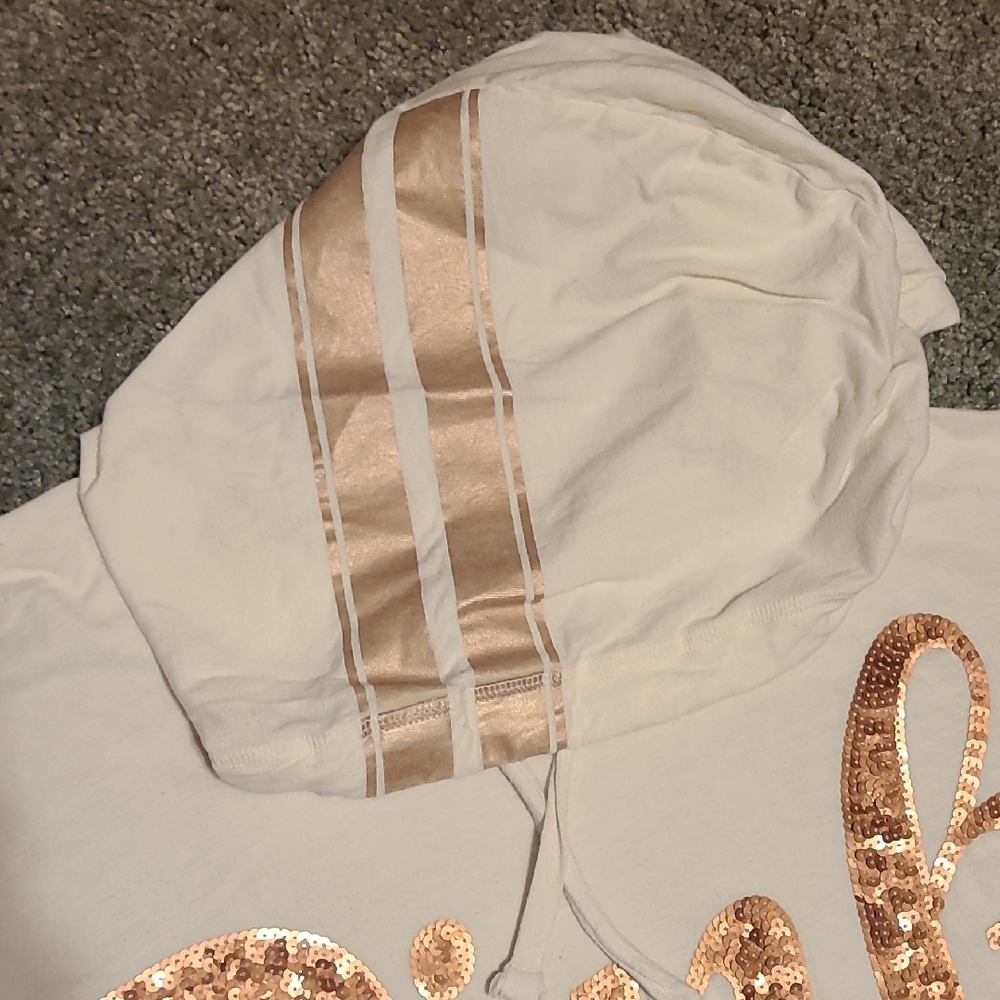 PINK Victoria's Secret Cream Hoodie and Tan Leggings Set - Picture 4 of 16